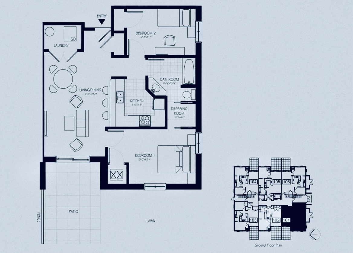 Unit 101 floor plan