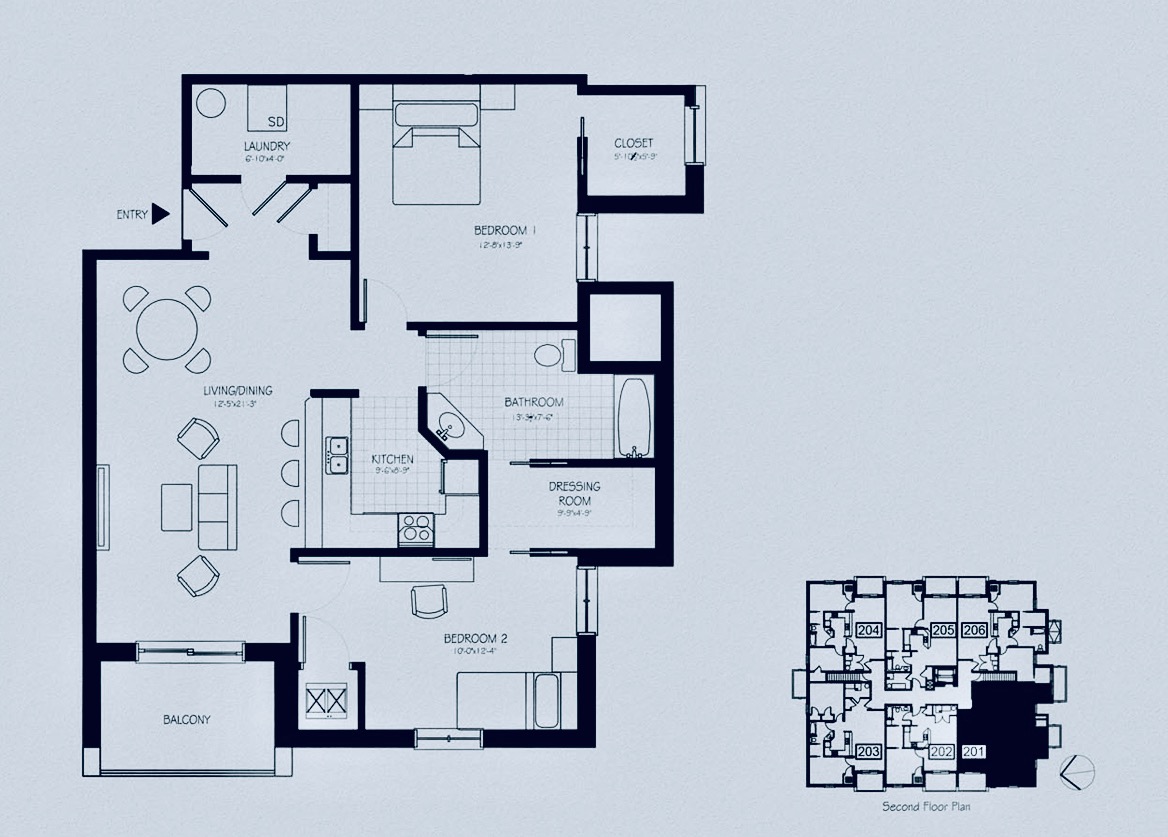 Unit 201 floor plan