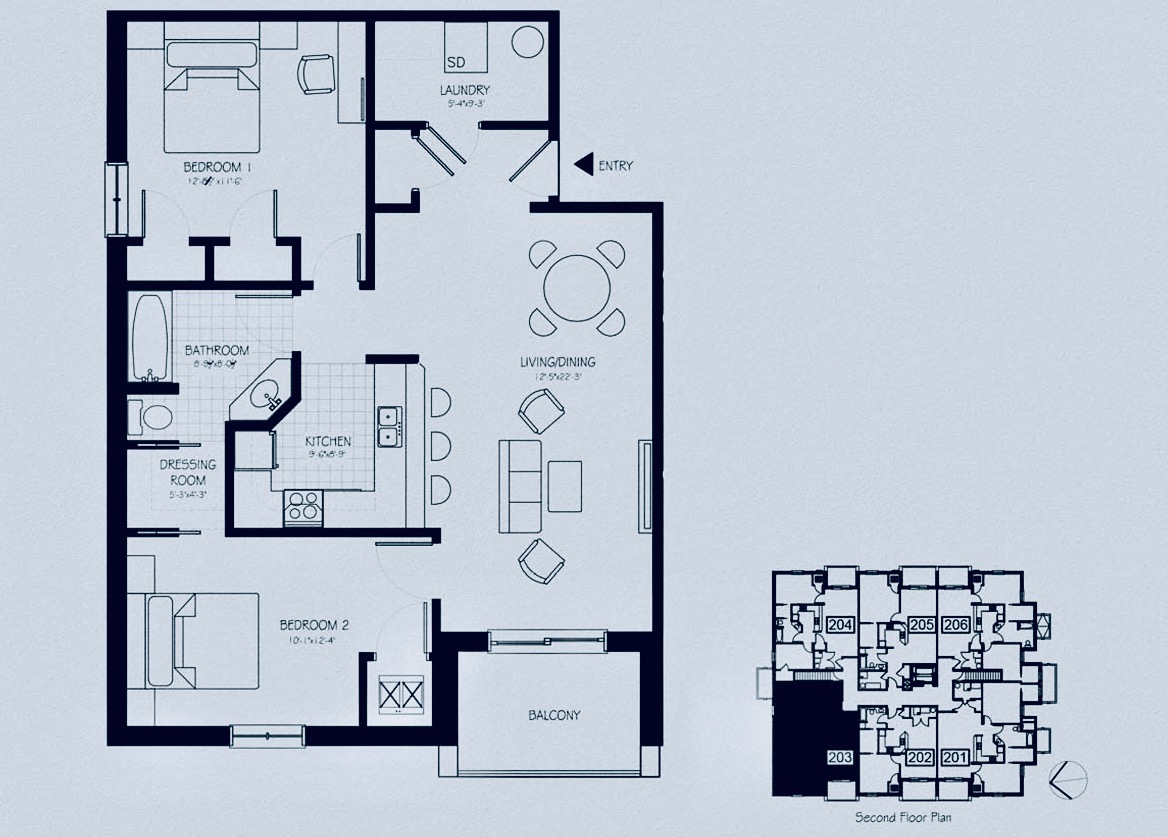 Unit 203 floor plan